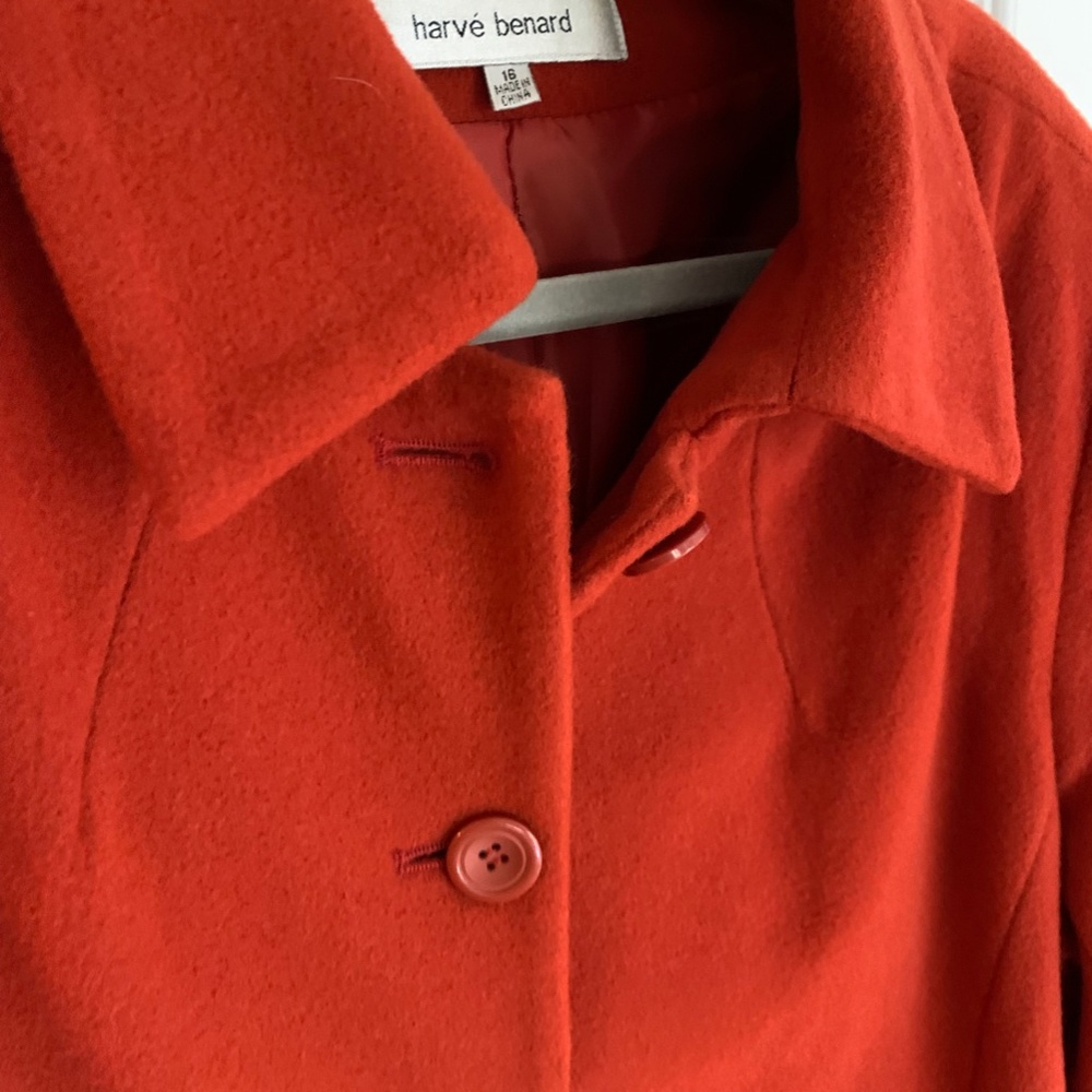 Wool Jacket Coat, Size 16, Rust - Picture 2 of 8